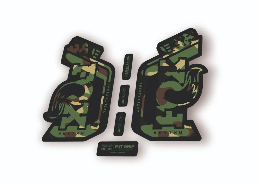 Fox 38 Rhythm E Bike 2024 Fork Suspension Factory Decal Sticker Adhesive Camo