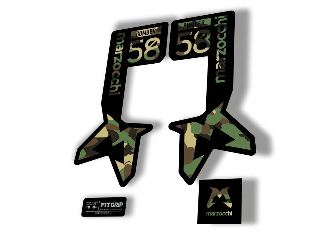 Marzocchi Bomber 58 2025 Suspension Sticker Decal KitAdhesive Camo