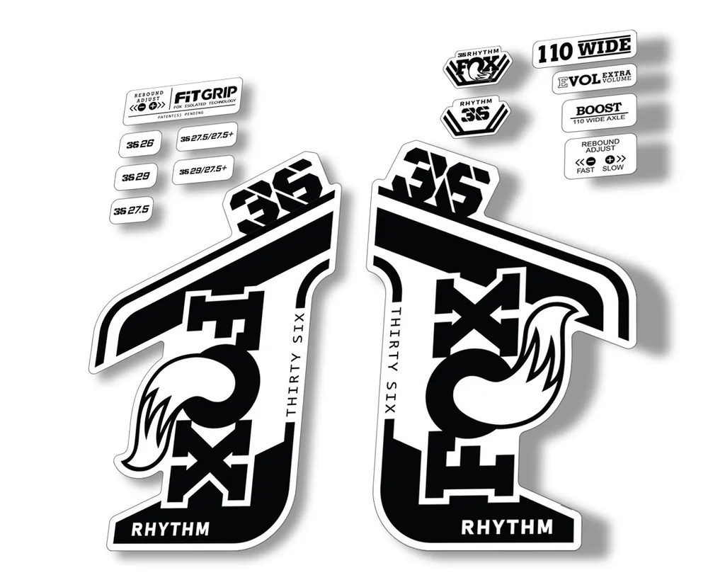FOX 36 RHYTHM 2021 Forks Suspension Factory Decal Sticker Adhesive Black