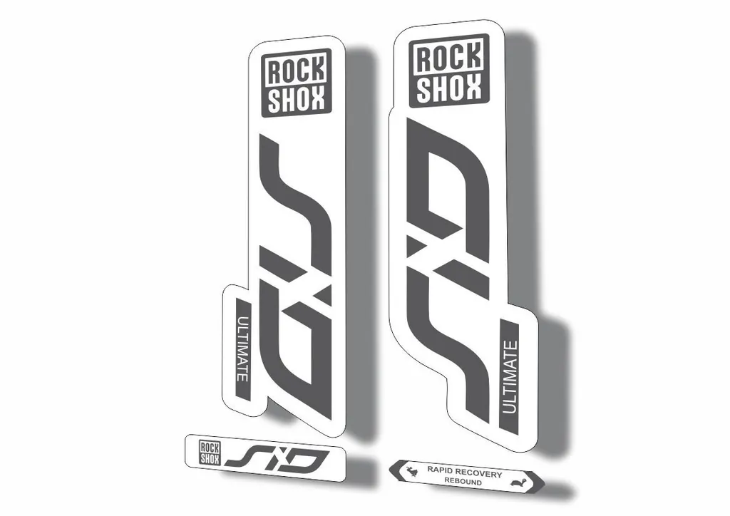 Rock Shox SID 2020 ULTIMATE Mountain Bike Cycling Decal Sticker White Gray