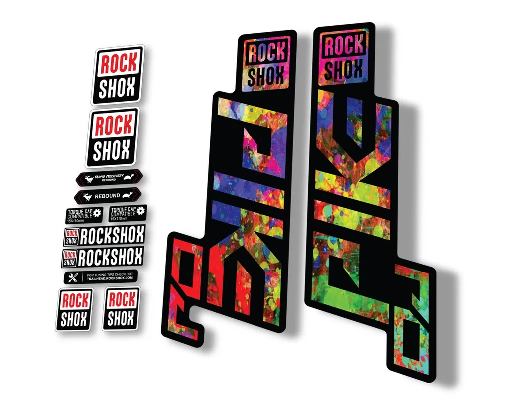 Rock Shox PIKE DJ 2021 Mountain Bike Cycling Decal Sticker Adhesive Oil Slick