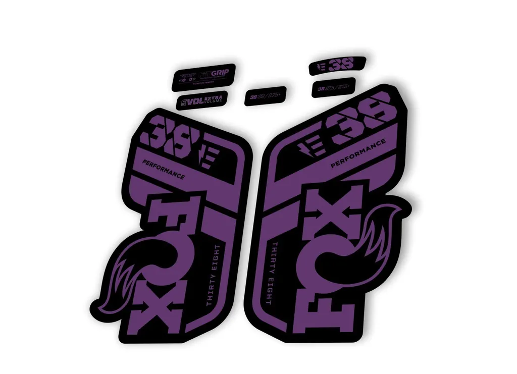FOX 38 Performance E Bike 2021 Forks Suspension Factory Decal Sticker Purple