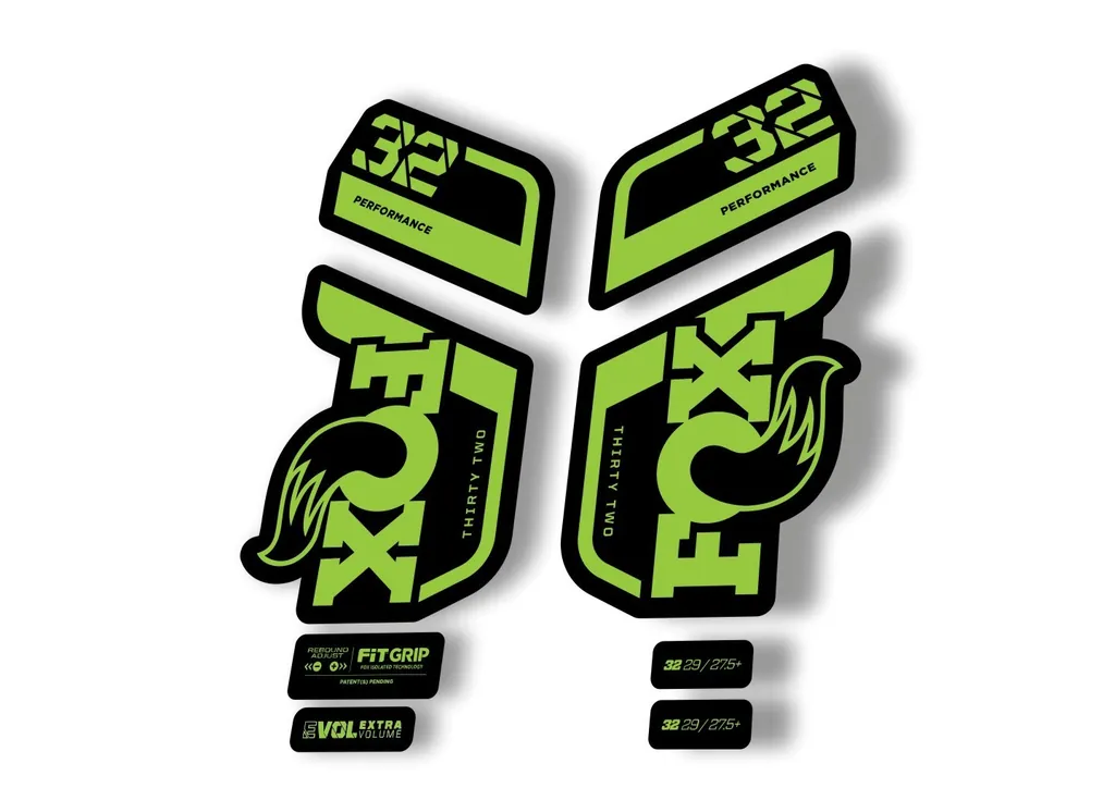 Fox 32 Performance 2021 Fork Suspension Factory Decal Sticker Adhesive Green