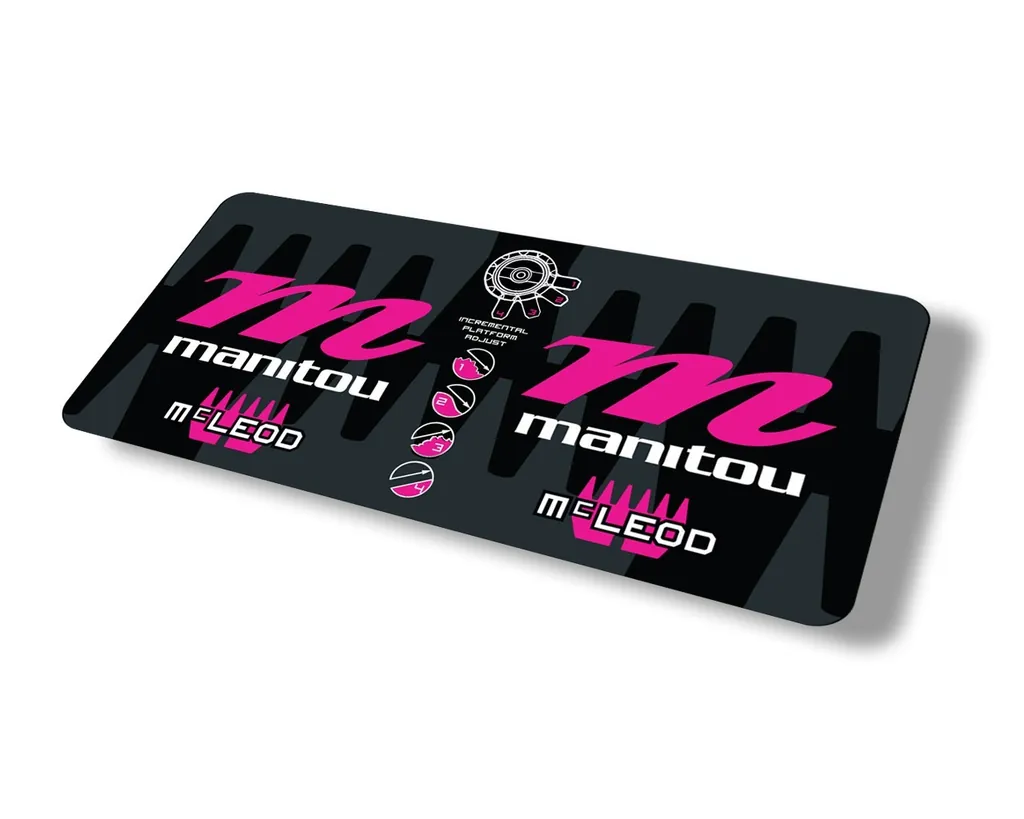 Manitou Mcleod 2015 Rear Shock Suspension Factory Sticker Decal Pink