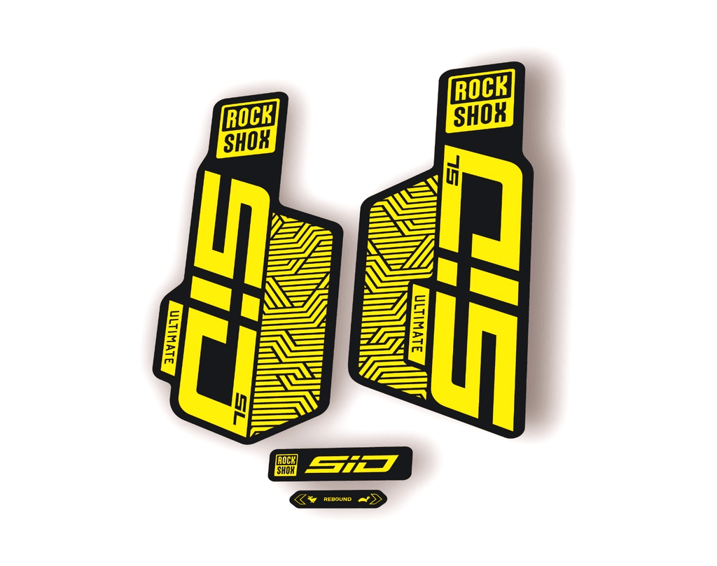 Rock Shox SID SL ULTIMATE 2025 Flight Attendant Bike Cyclin Decal Sticker Yellow