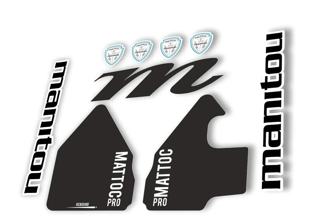 Manitou Mattoc Pro 2017 Fork Suspension Decal Kit Sticker Set Black