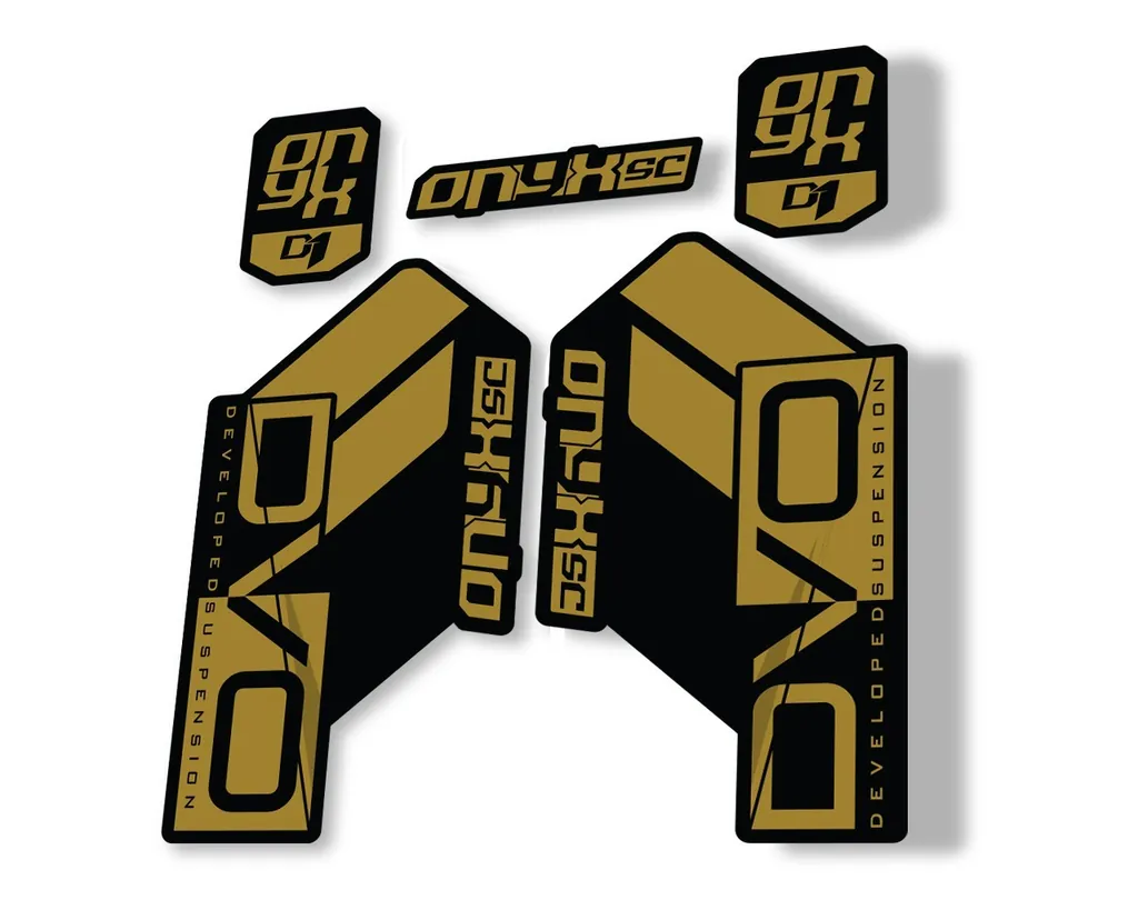 DVO Onyx SC D1 2019 Fork Suspension Sticker Factory Decal Adhesive Gold