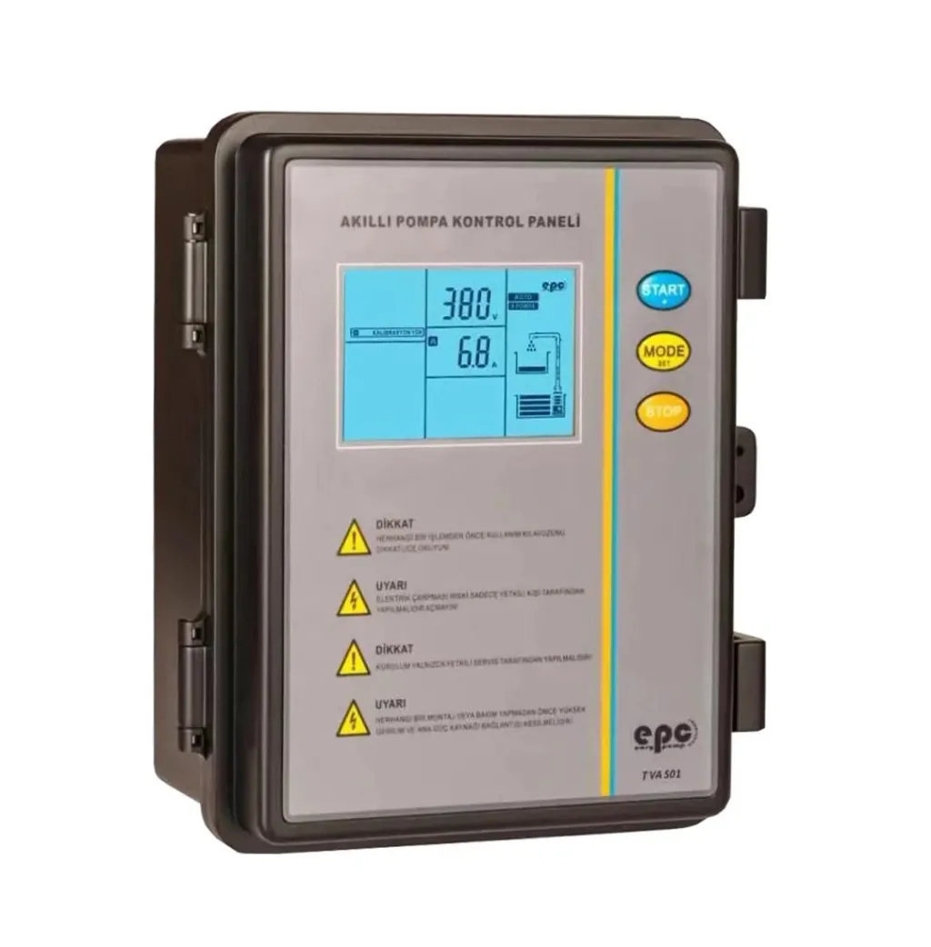 EPC 5,5 - 7,5 KW Trifaze Dalgıç Pompa Koruma ve Kontrol Panosu - Dijital Ekran, Türkçe Menü