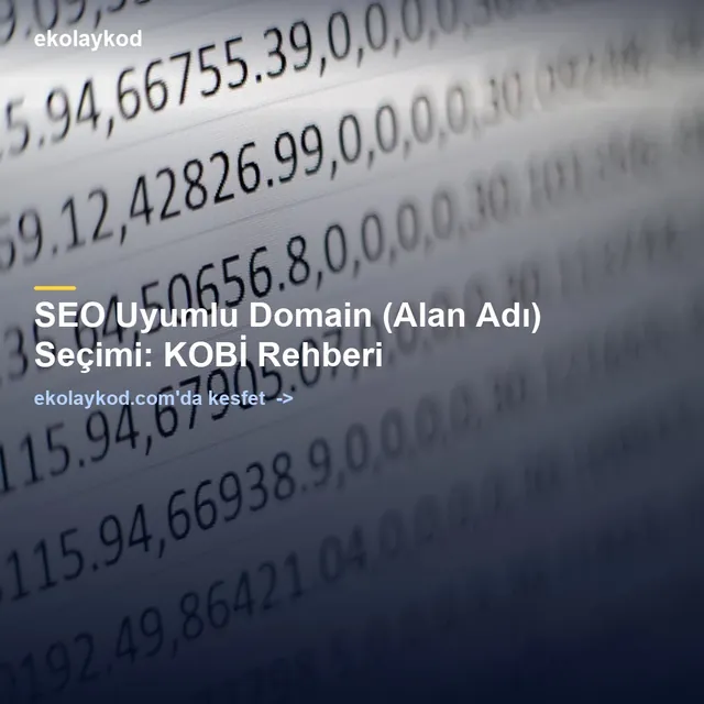 SEO Uyumlu Domain (Alan Adı) Seçimi: KOBİ Rehberi