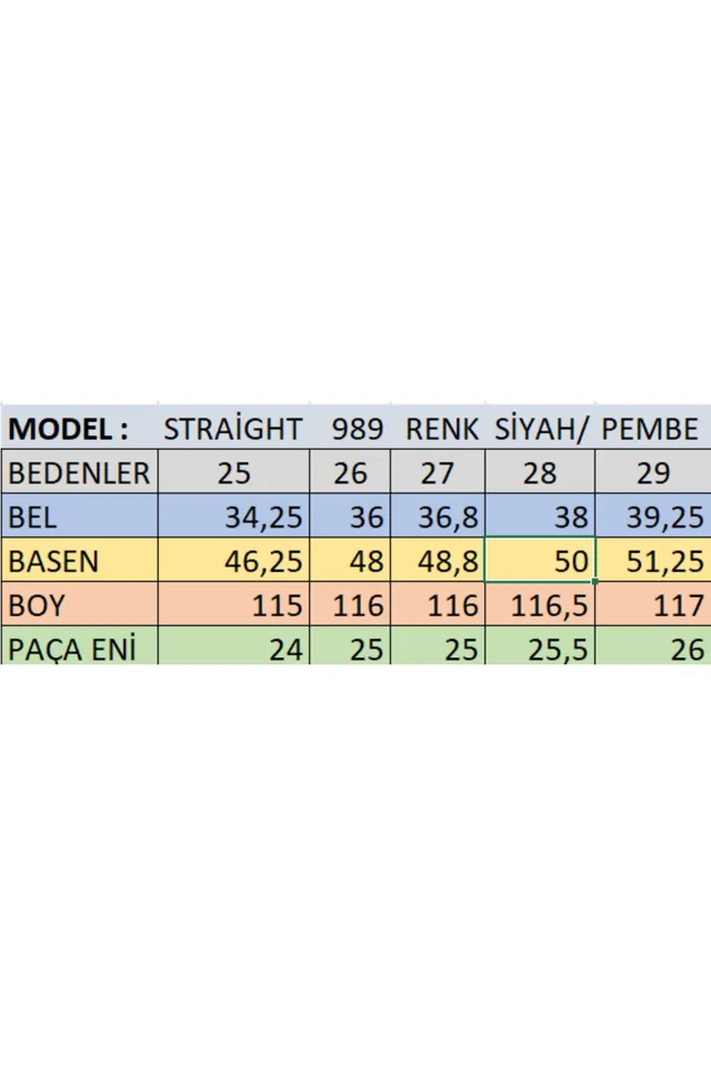 Straight Kalıp Siyah/Pembe Paçası Normal Kadın Denim Pantolon