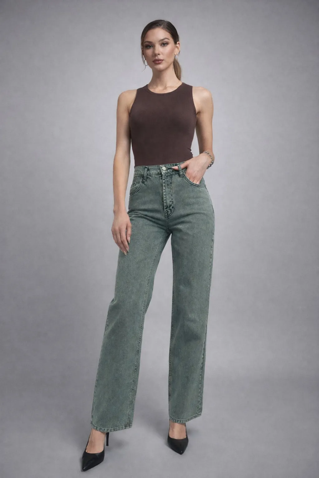 Lora Straight Denim Pantolon