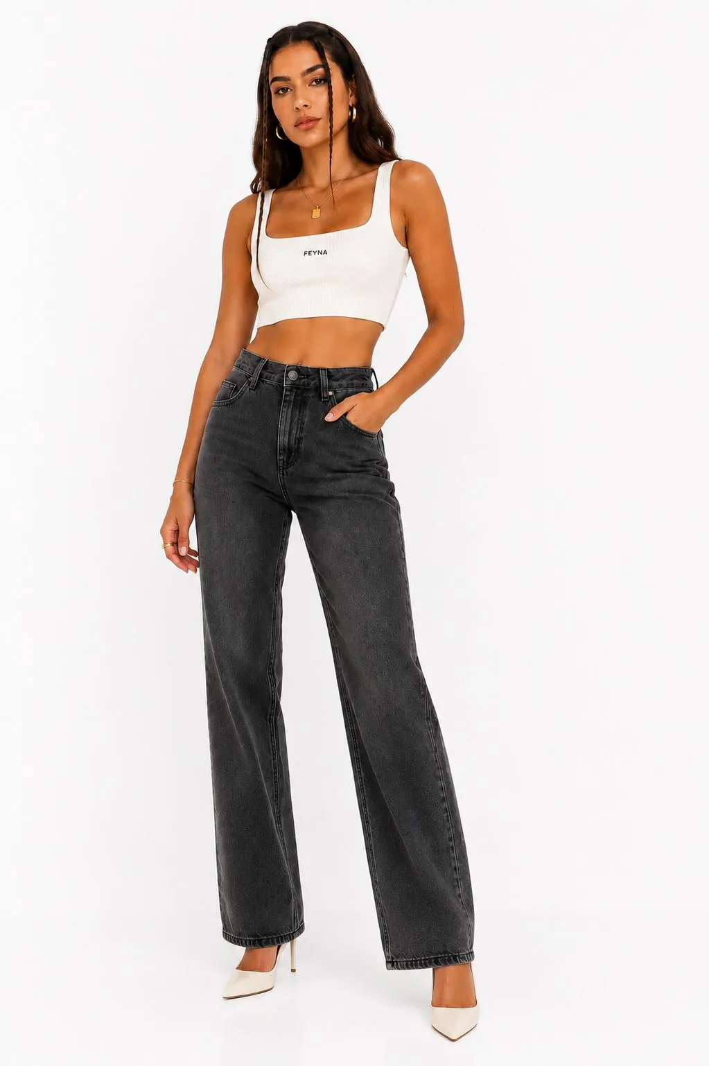 Lora Straight Fit Denim Pantolon 