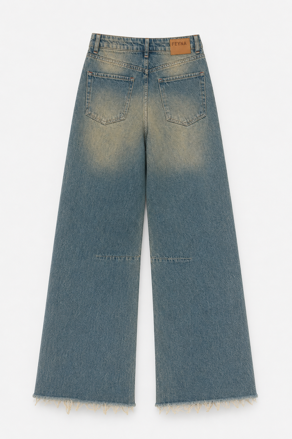 Nina Vintage Wide Leg Denim Pantolon