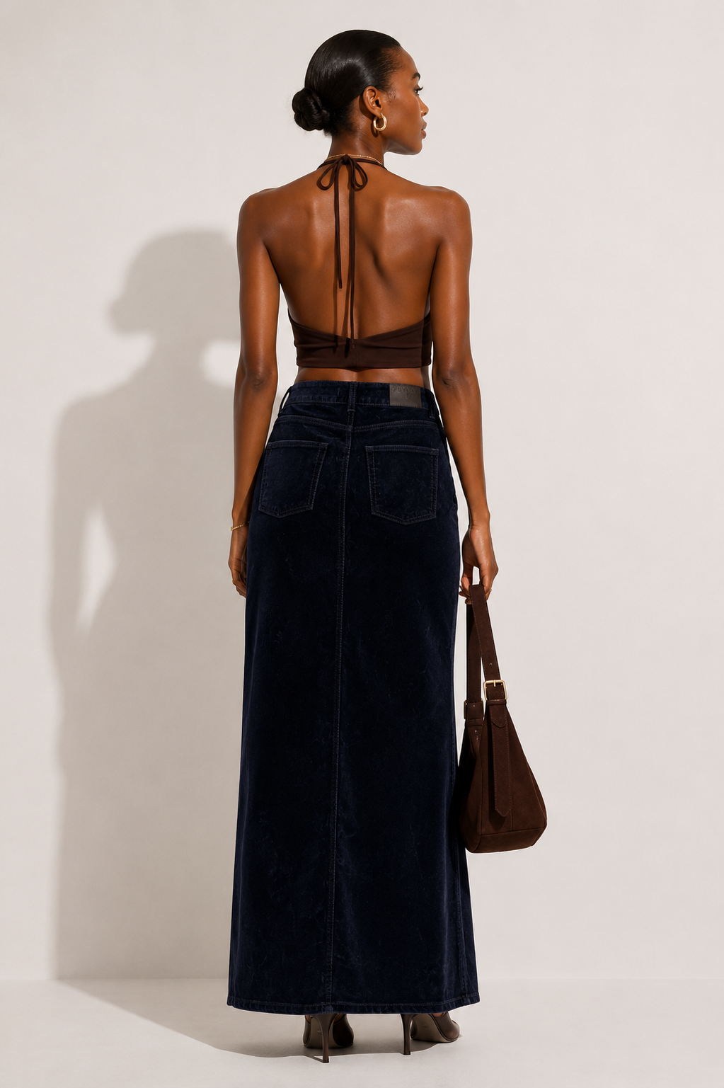 Monaco Kadife Denim Etek