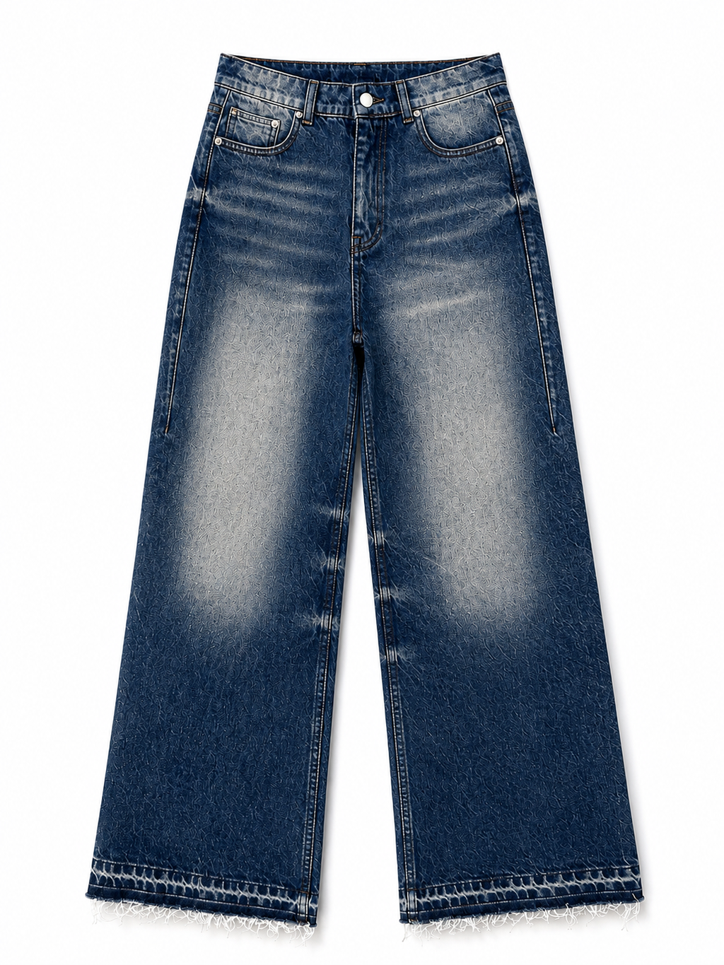 Maya Marble Yıkamalı Baggy Denim Pantolon