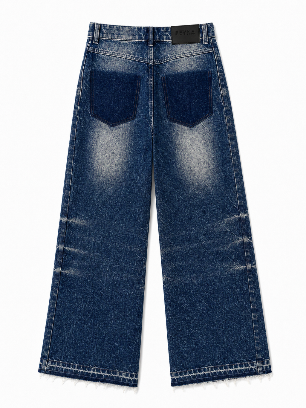 Maya Marble Yıkamalı Baggy Denim Pantolon