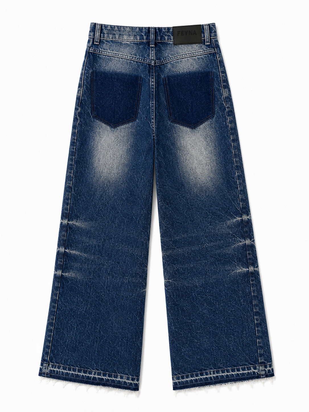 Maya Marble Yıkamalı Baggy Denim Pantolon - 5