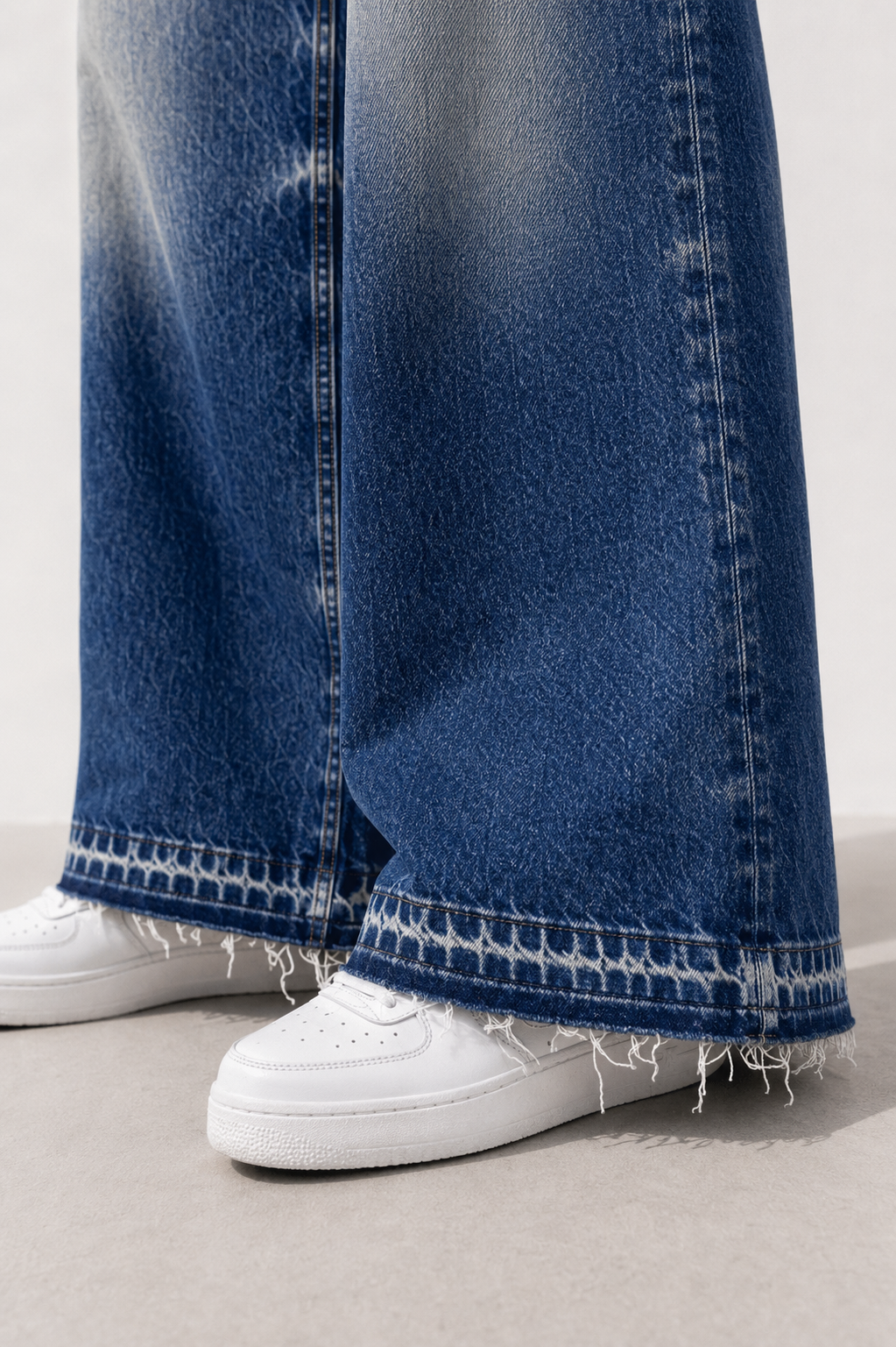 Maya Marble Yıkamalı Baggy Denim Pantolon