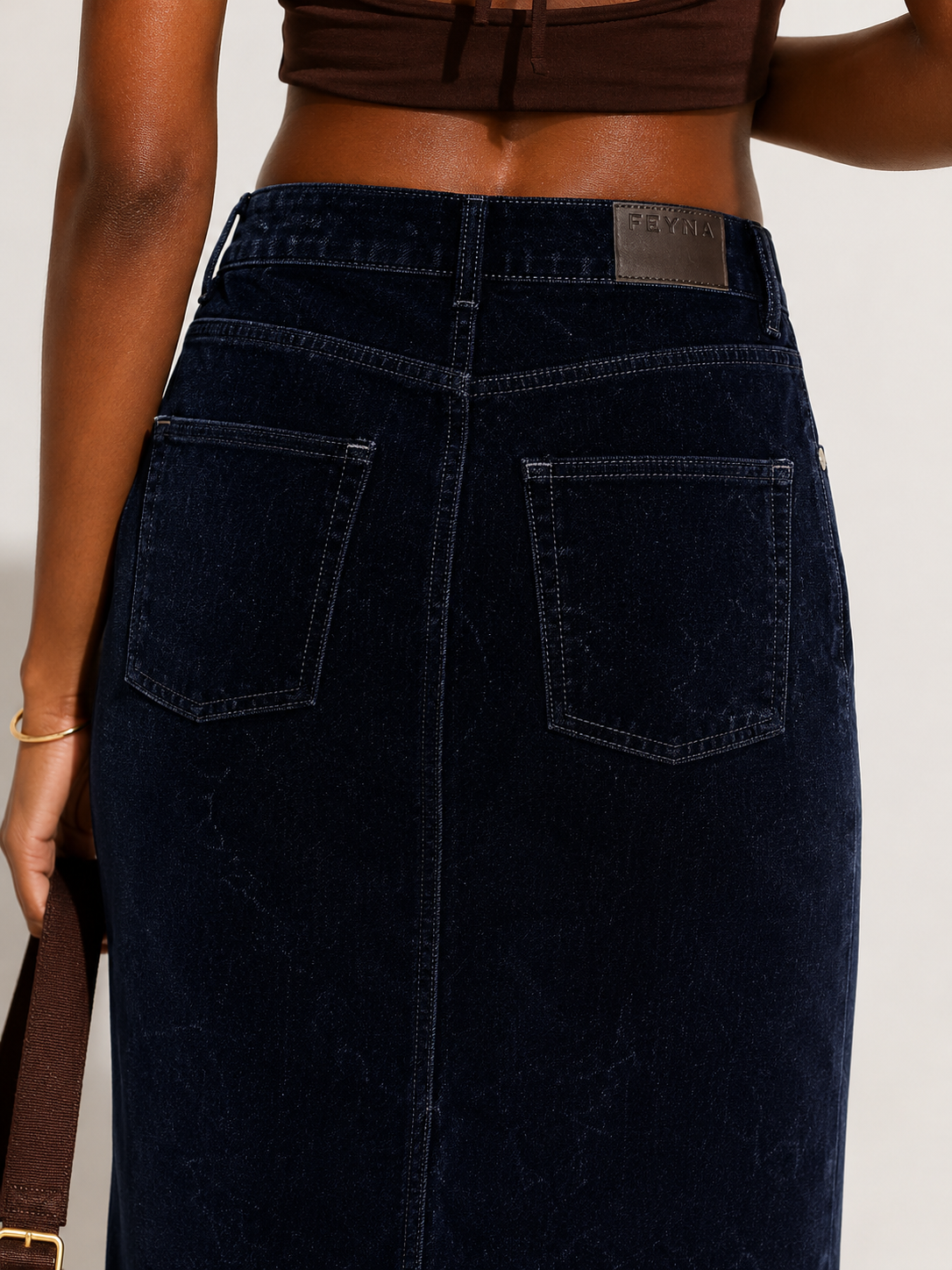 Monaco Kadife Denim Etek - 4