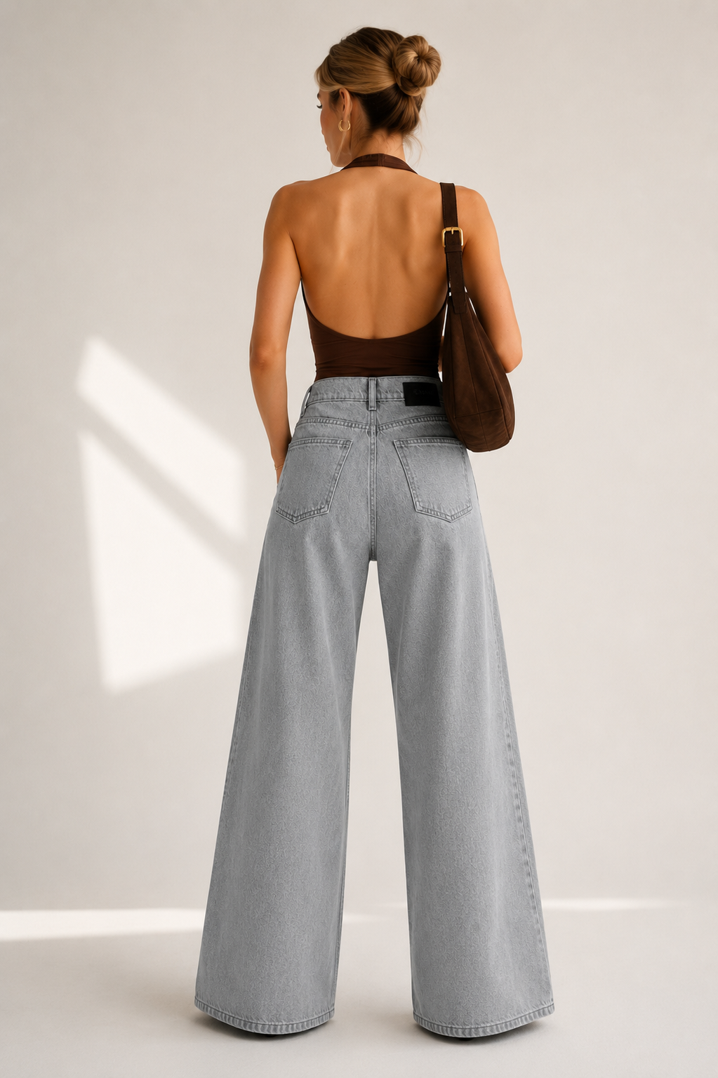 Mila Wide Leg Denim Pantolon - 3