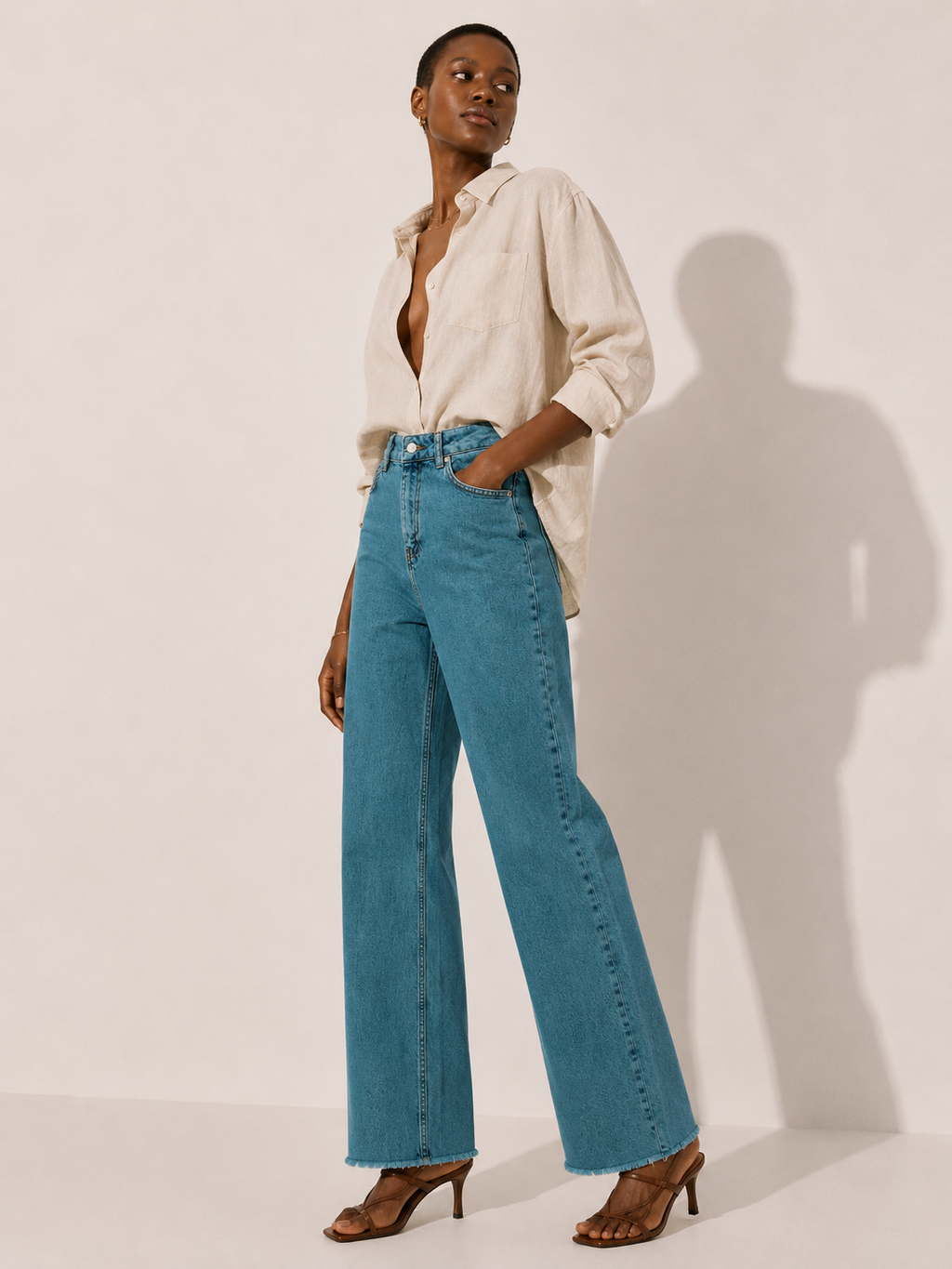 Sera Straight Fit Denim Pantolon